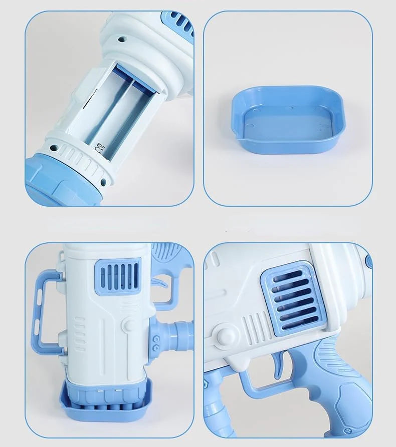 Bazooka Bubble Gun – 32-Hole Gatling Bubble Machine